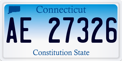 CT license plate AE27326