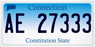 CT license plate AE27333