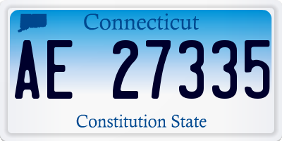 CT license plate AE27335
