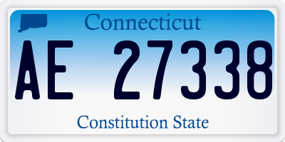 CT license plate AE27338
