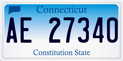 CT license plate AE27340