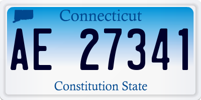 CT license plate AE27341