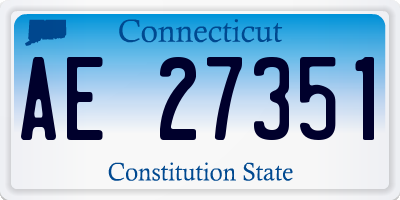 CT license plate AE27351