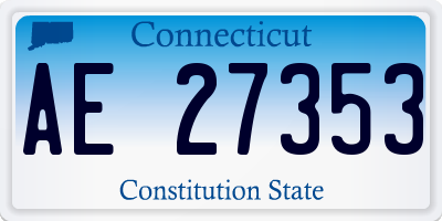 CT license plate AE27353