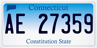 CT license plate AE27359