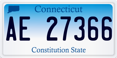 CT license plate AE27366