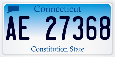 CT license plate AE27368