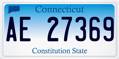 CT license plate AE27369