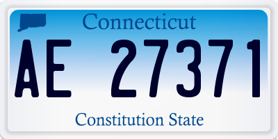 CT license plate AE27371