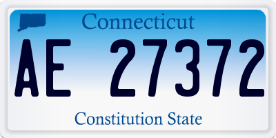 CT license plate AE27372
