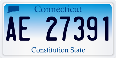 CT license plate AE27391