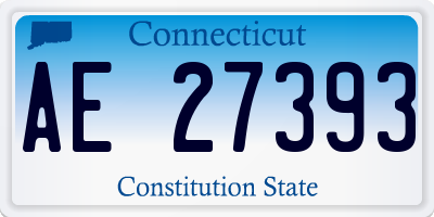 CT license plate AE27393
