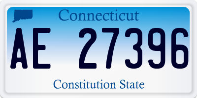 CT license plate AE27396