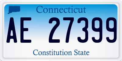 CT license plate AE27399