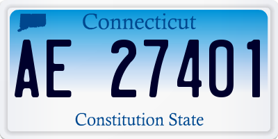 CT license plate AE27401