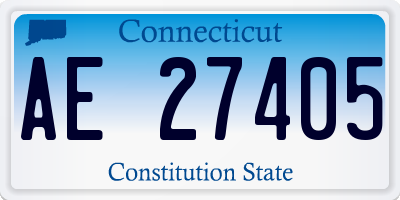 CT license plate AE27405