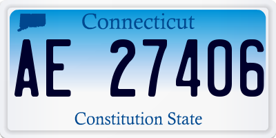 CT license plate AE27406