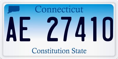 CT license plate AE27410