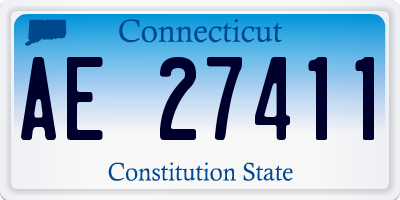 CT license plate AE27411