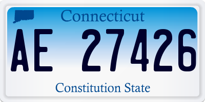 CT license plate AE27426