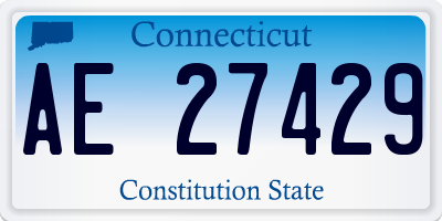 CT license plate AE27429