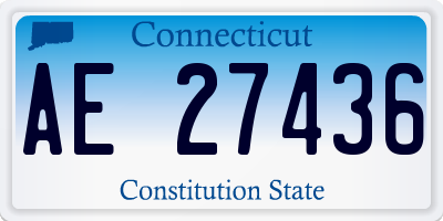 CT license plate AE27436
