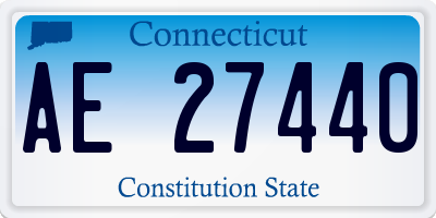 CT license plate AE27440