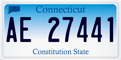 CT license plate AE27441