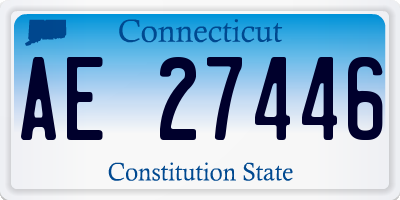 CT license plate AE27446
