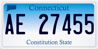 CT license plate AE27455
