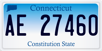 CT license plate AE27460
