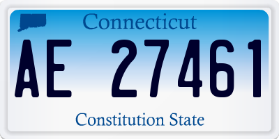 CT license plate AE27461