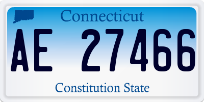 CT license plate AE27466