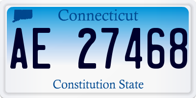 CT license plate AE27468