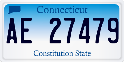 CT license plate AE27479
