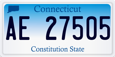 CT license plate AE27505