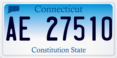 CT license plate AE27510