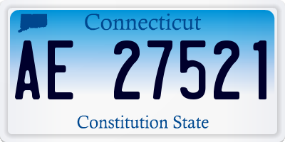 CT license plate AE27521