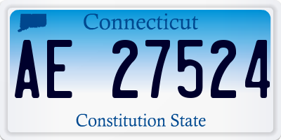 CT license plate AE27524