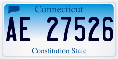 CT license plate AE27526