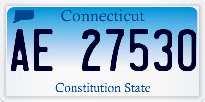 CT license plate AE27530
