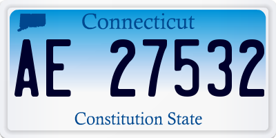 CT license plate AE27532