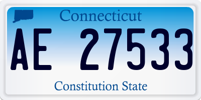 CT license plate AE27533