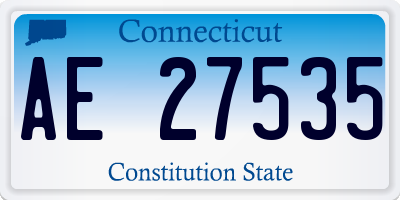 CT license plate AE27535