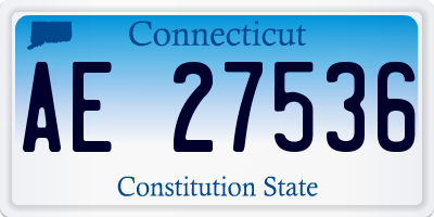 CT license plate AE27536