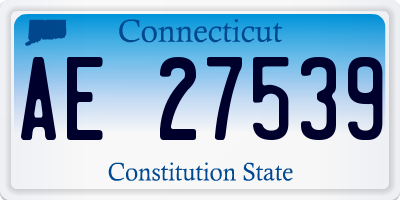 CT license plate AE27539