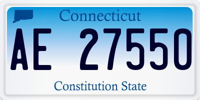 CT license plate AE27550