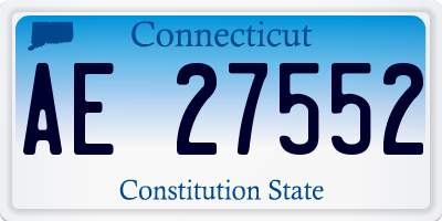 CT license plate AE27552