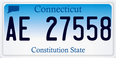 CT license plate AE27558