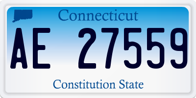 CT license plate AE27559